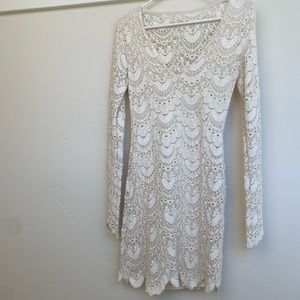 Nightcap Clothing Spanish Lace Deep V Dress